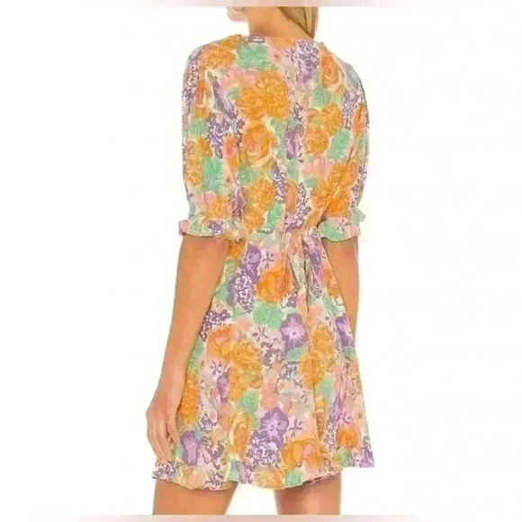 Faithfull The Brand Florence Mini Floral Dress Womens Size XS / 2 - Picture 3 of 9